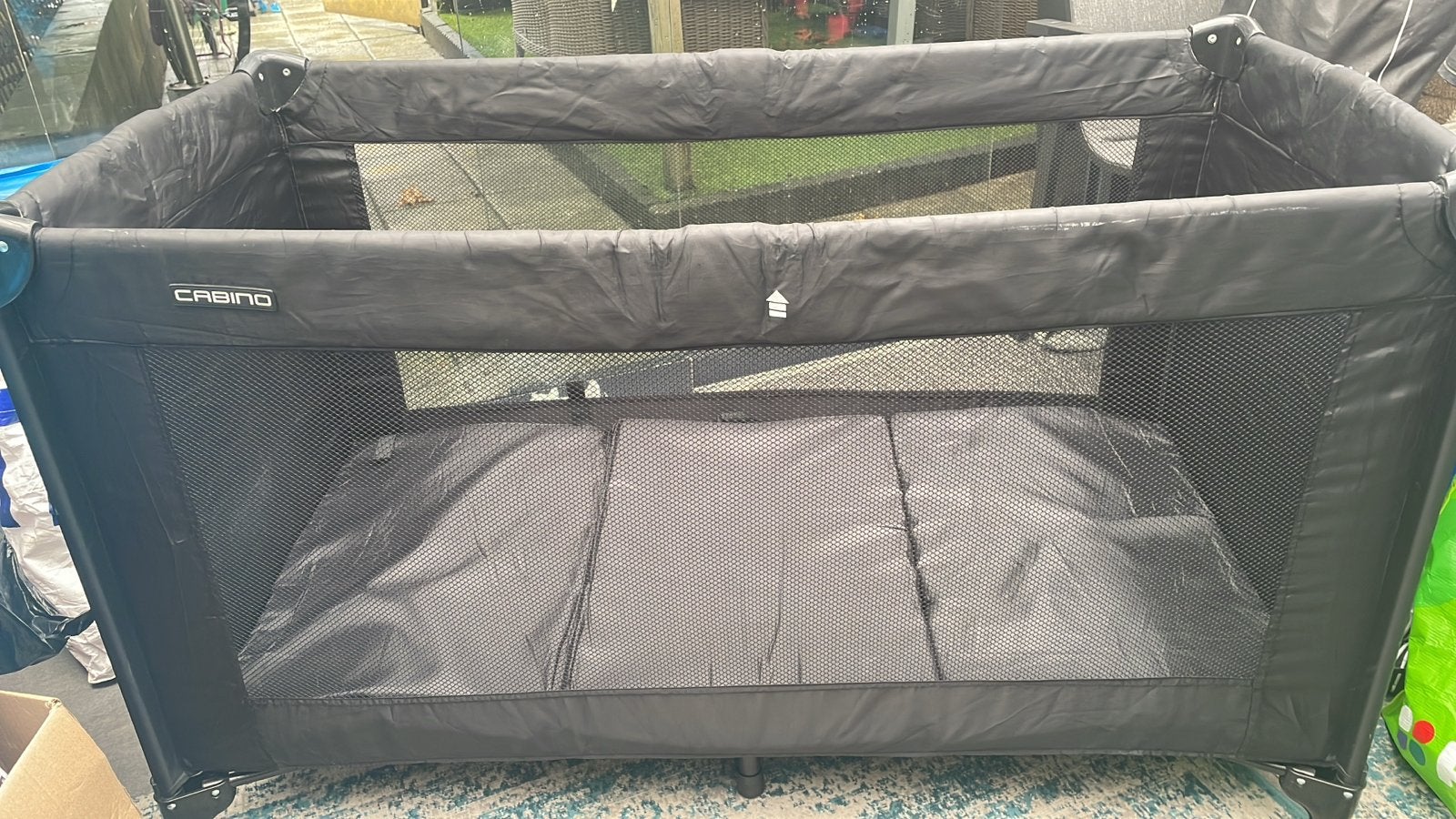 Cabino Reisbedje Zwart - Compact en Handig, Kinderen en Baby's, Ophalen of Verzenden, Gebruikt, Reisbedje