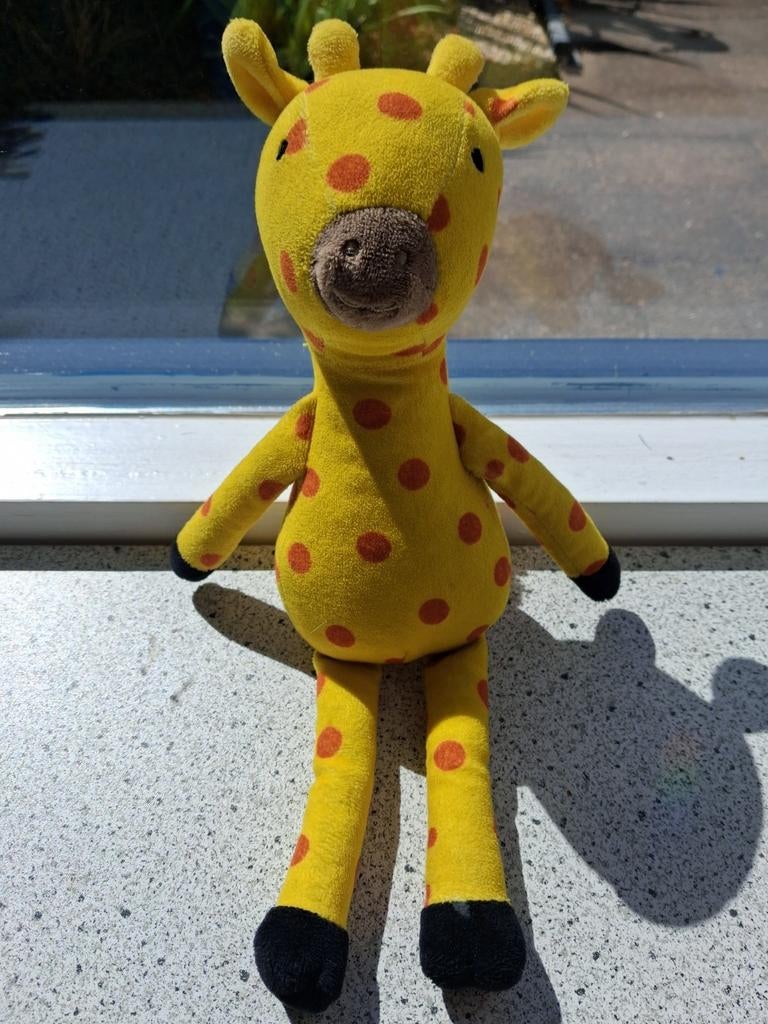 Max Giraffe van dieren Dorpje zacht velours, Overige typen, Ophalen of Verzenden, Zo goed als nieuw, Wasbaar