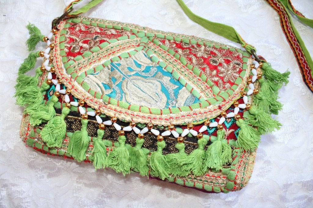 Patchwork Cross body bags bohemian tasjes goudgeborduurd, Ophalen of Verzenden, Nieuw, Overige kleuren, Schoudertasje