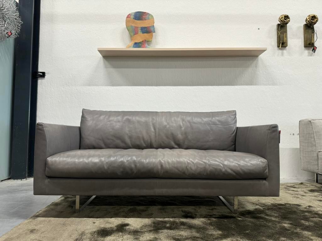 Als nieuw Montis Axel 2,5 Zits Bank Rancho leer Design l159, Tweepersoons, Zo goed als nieuw, Rechte bank, Montis