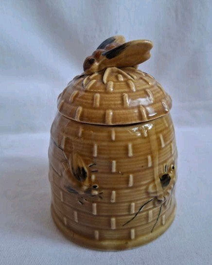 Honingpot met deksel vintage Keramiek, Ophalen of Verzenden