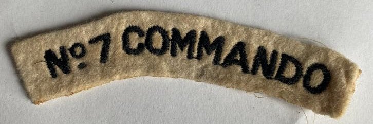 Schouderpatch No. 7 Commando, Verzamelen, Ophalen of Verzenden, Landmacht, Engeland, Embleem of Badge