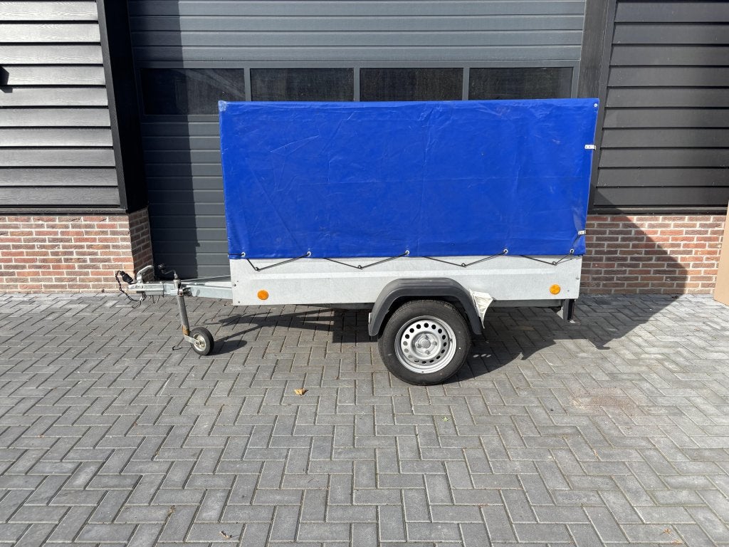 Huifaanhanger aanhangwagen enkelasser bakwagen 750 kg, Gebruikt