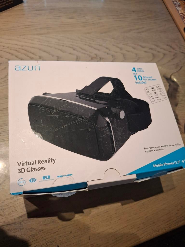 Azuri Virtual Reality 3D Bril voor Smartphones, Ophalen of Verzenden, Zo goed als nieuw, VR-bril, Telefoon