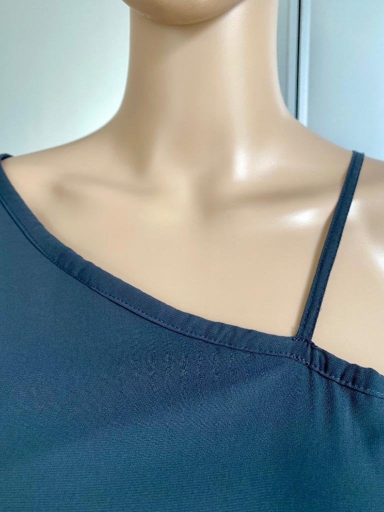 F256 Eksept mt XS/S=34/36 tuniek blouse top jurk grijs/geel, Geel, Ophalen of Verzenden, Zo goed als nieuw, Eksept