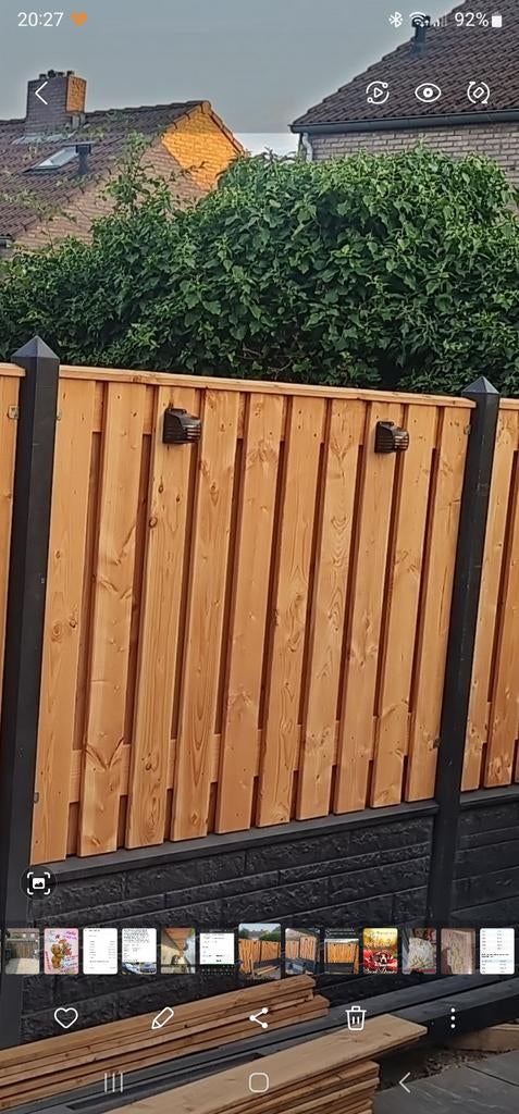 Douglas schutting met Dubbelzijdig Rotsmotief, Tuin en Terras, Schuttingen, Nieuw, Hout, 1 tot 2 meter, Minder dan 3 meter, Ophalen of Verzenden