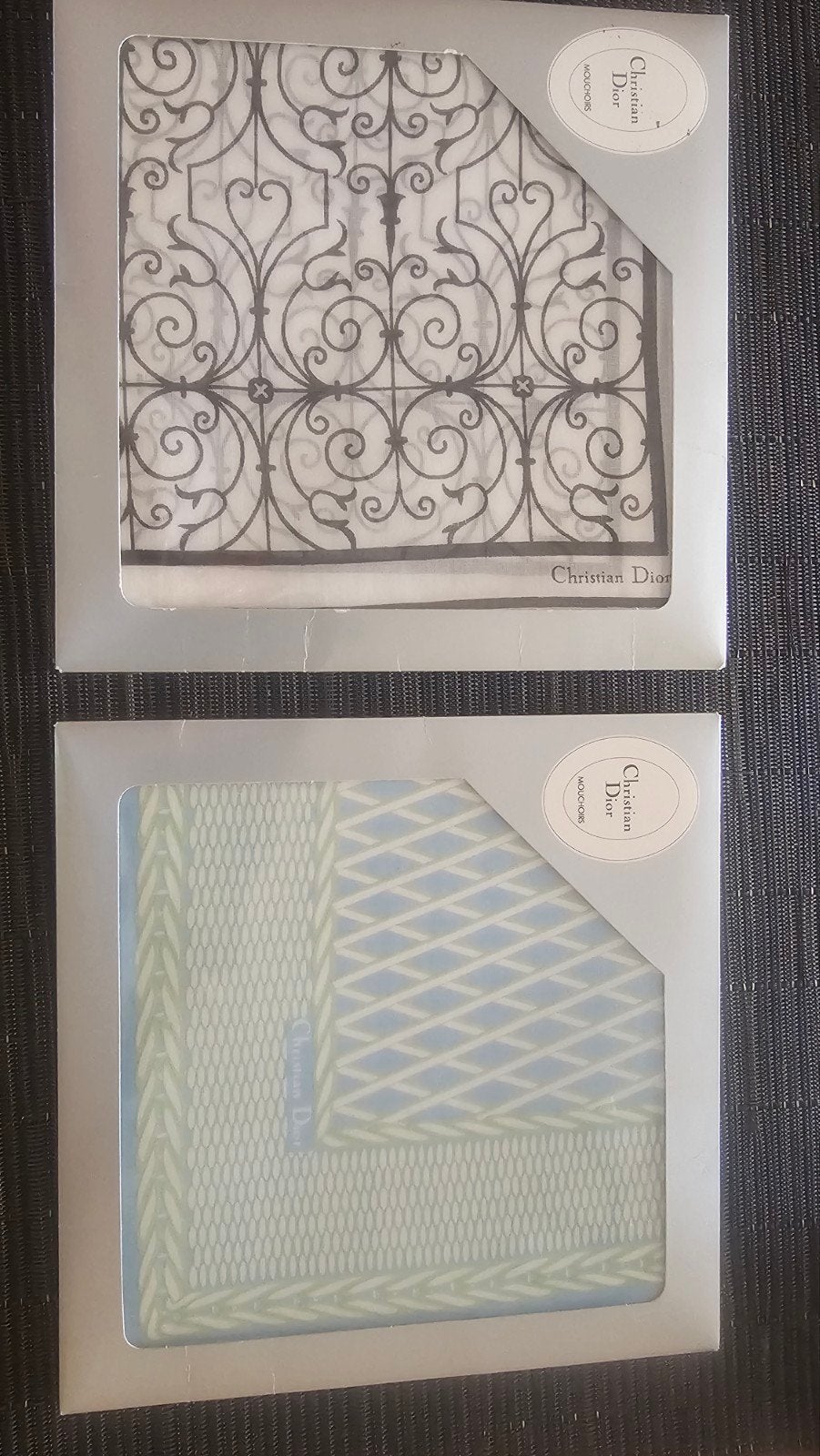 2x unieke Christian Dior zakdoeken/ pochets, nieuw in verpak, Christian Dior, Ophalen of Verzenden, Nieuw