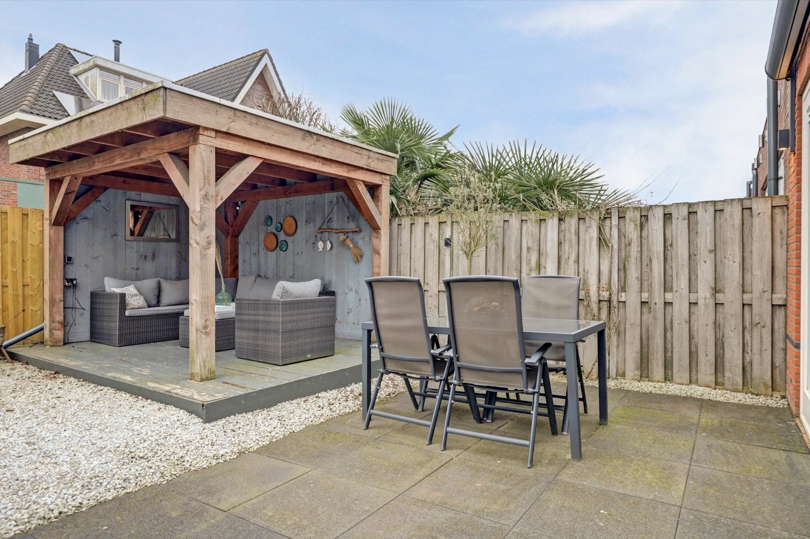 Houten overkapping / veranda voor tuin of terras, Ophalen, Gebruikt, Tuinpaviljoen