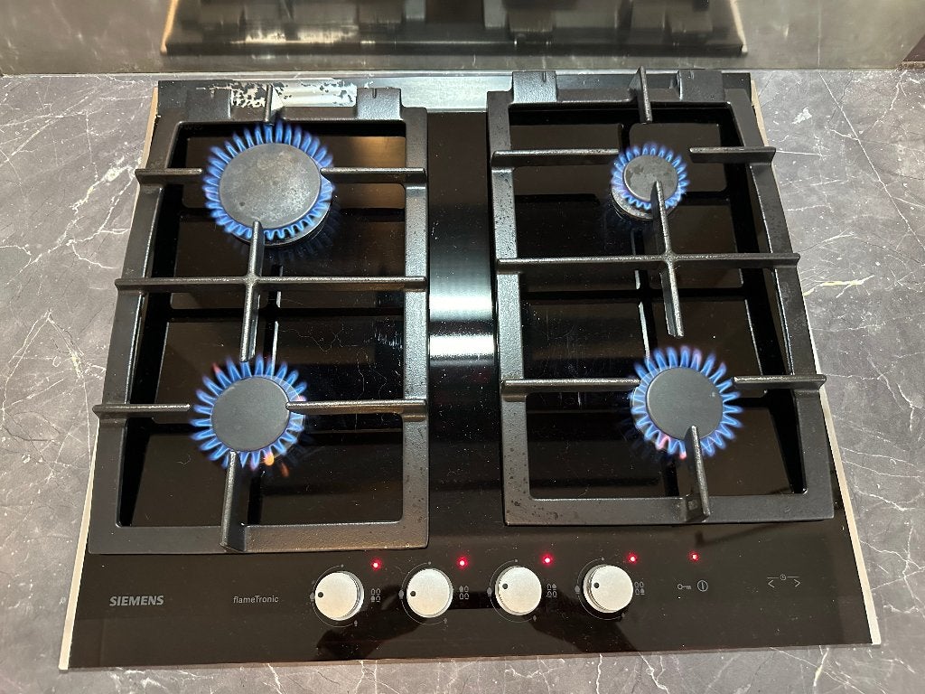 Siemens kookplaat (gas), Witgoed en Apparatuur, Kookplaten, Ophalen, Gebruikt, 4 kookzones, Inbouw