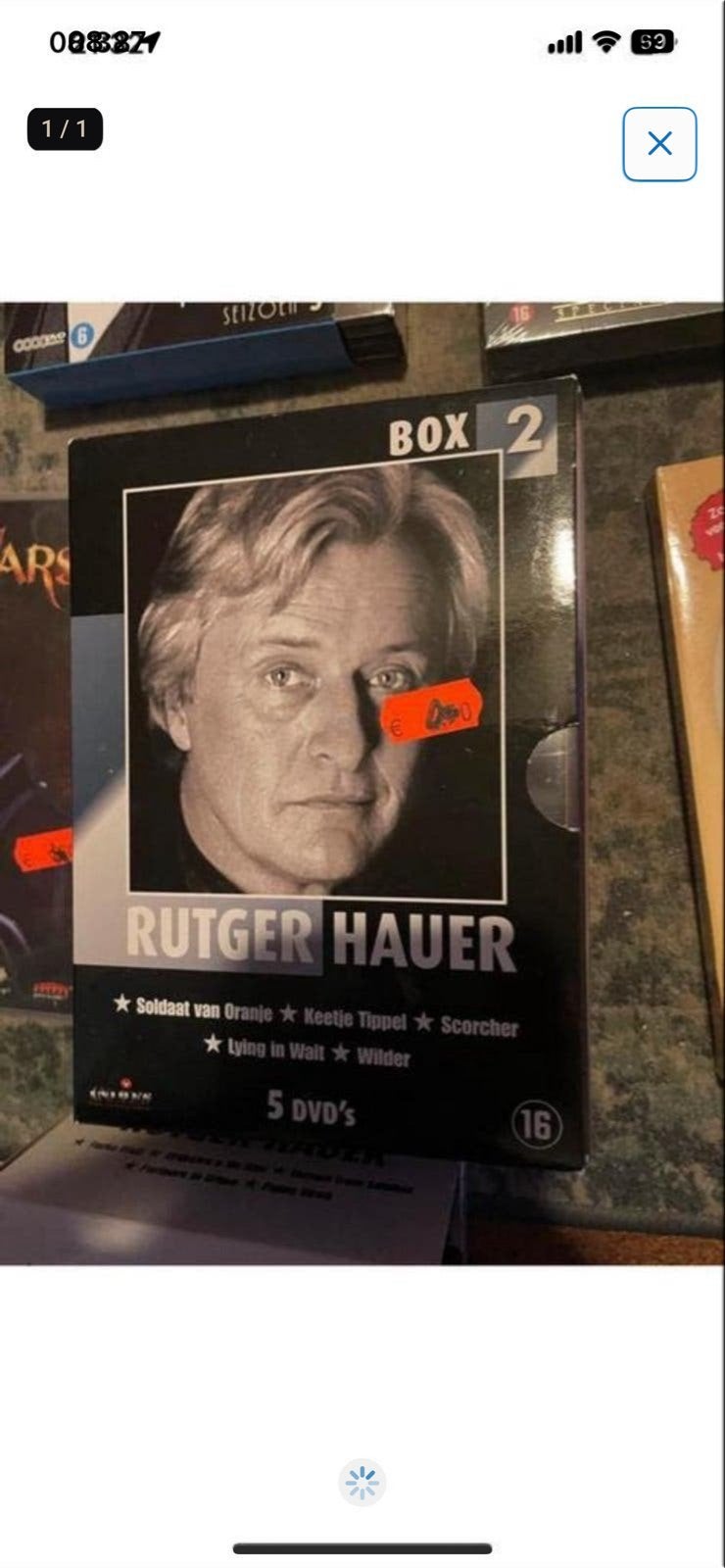 Rutger Hauer Box 2 - 5 DVD's (Soldaat van Oranje e.a.), Vanaf 16 jaar, Ophalen of Verzenden, Gebruikt, Inclusief doosje