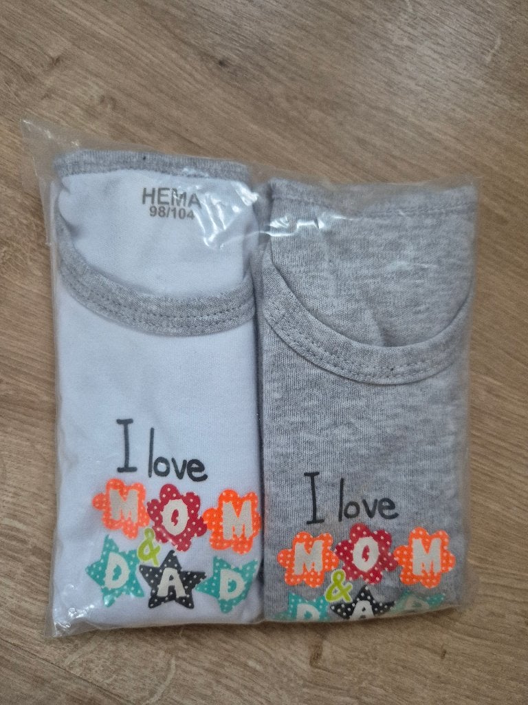 Te Koop 2 nieuwe  luierhemdjes maat 98 merk Hema, Overige typen, Nieuw, Ophalen of Verzenden, Hema