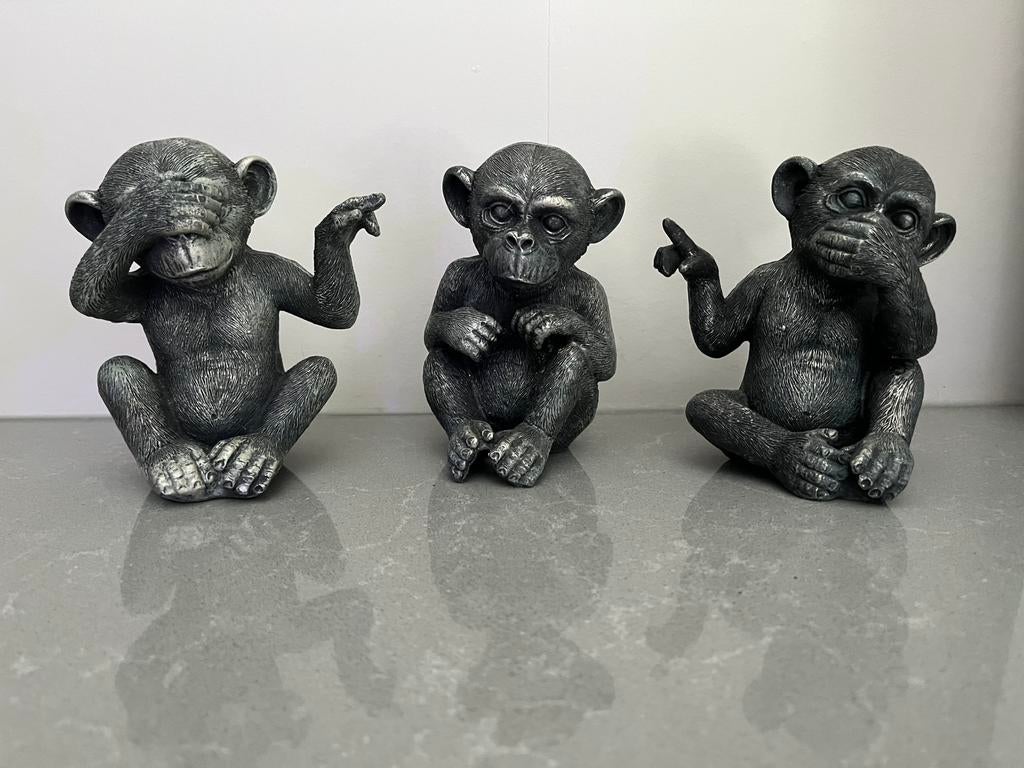 Horen Zien Zwijgen Aapjes Beeldjes - Decoratie, Verzamelen, Beelden en Beeldjes, Ophalen of Verzenden, Zo goed als nieuw