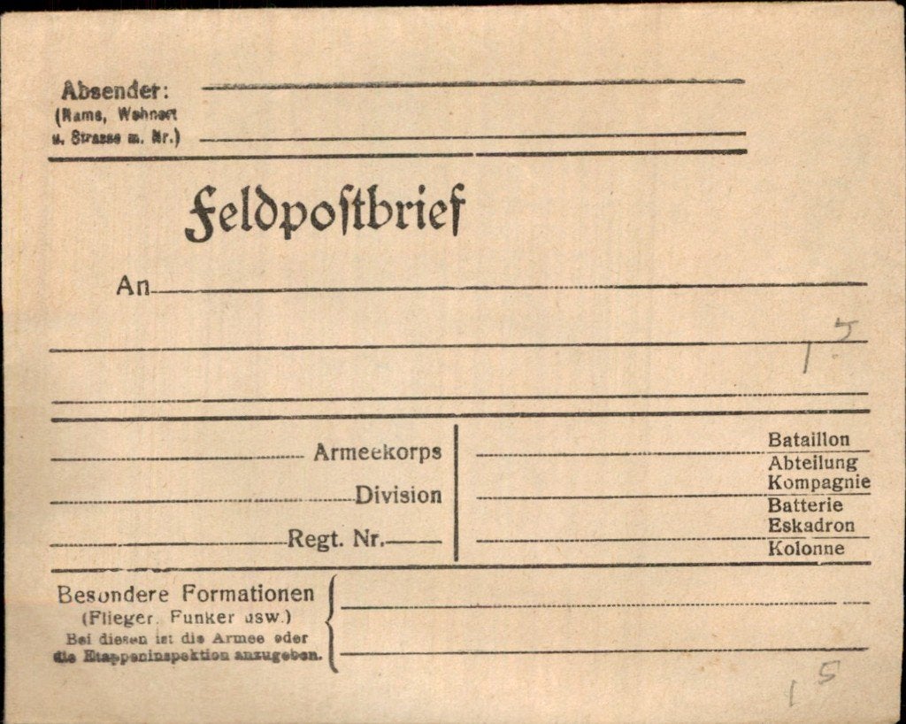 Derde Rijk - Veldpost - 1940, Ophalen of Verzenden, Envelop