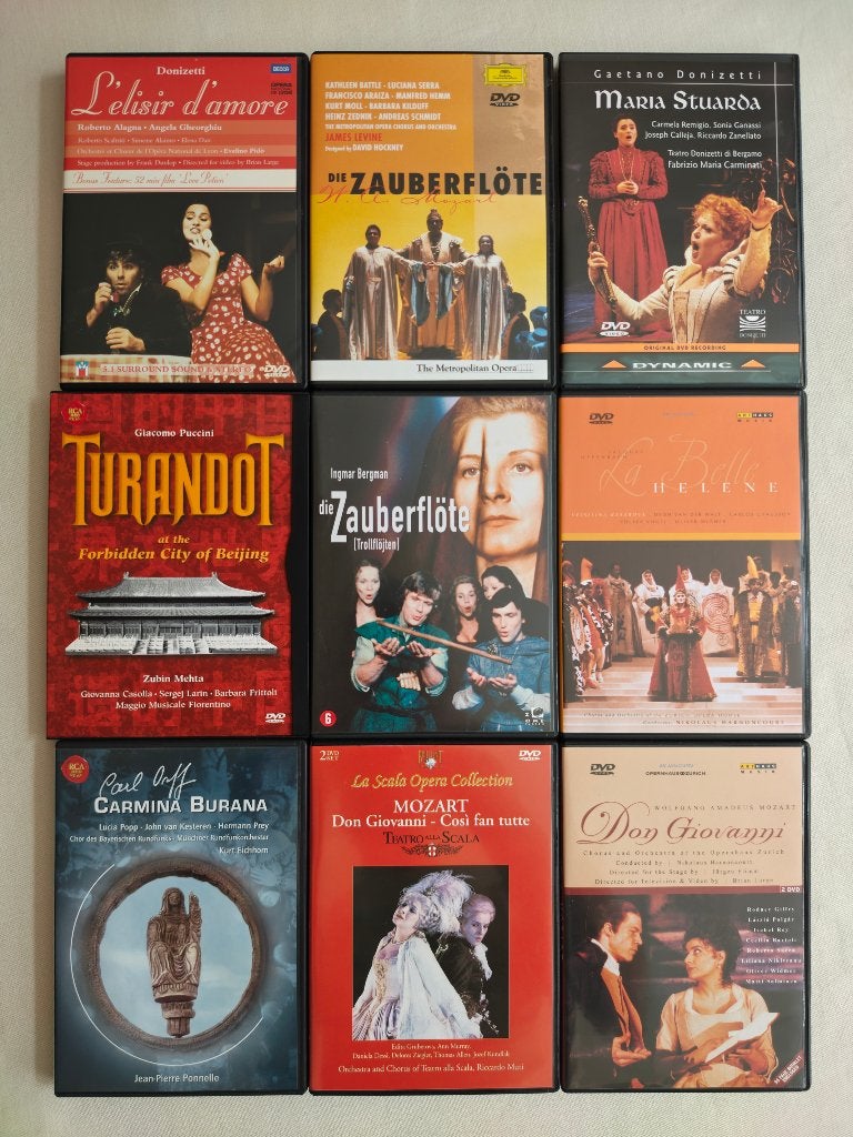 Diverse opera's op DVD - 3 euro / st, Alle leeftijden, Ophalen of Verzenden, Zo goed als nieuw