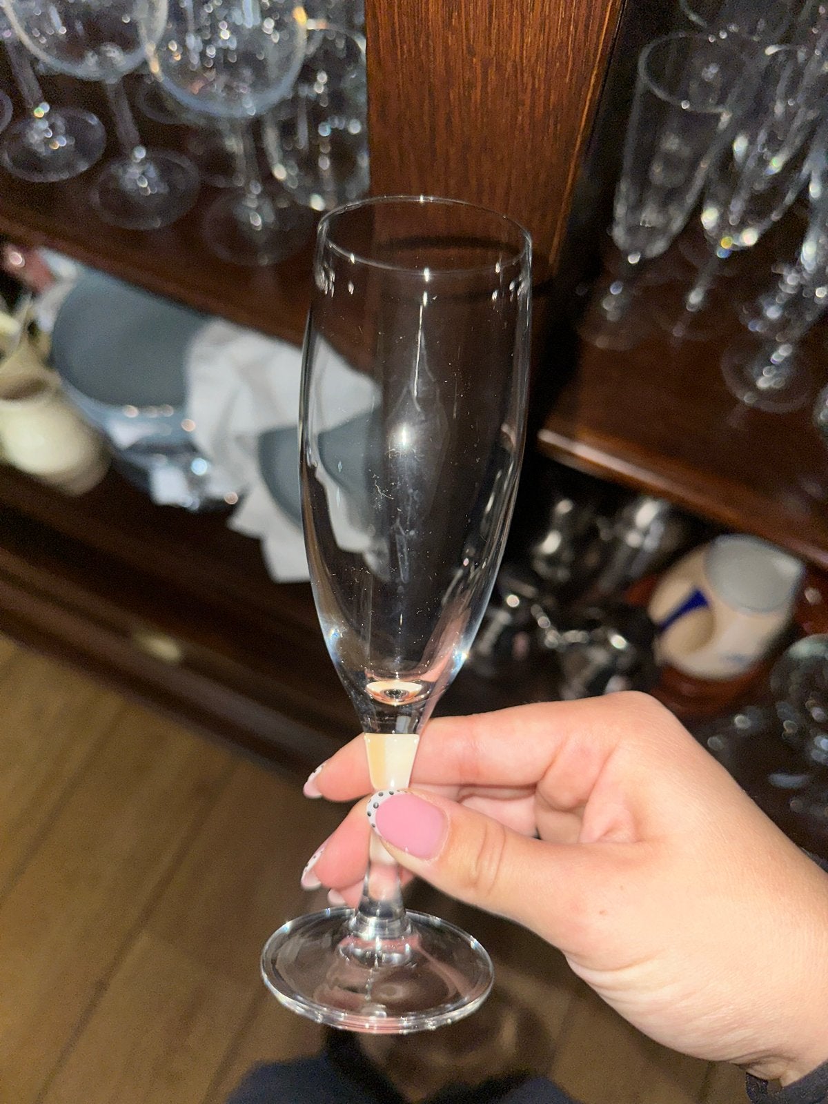 6 korte champagne fluitjes - In goede staat, Ophalen, Zo goed als nieuw, Glas, Glas of Glazen