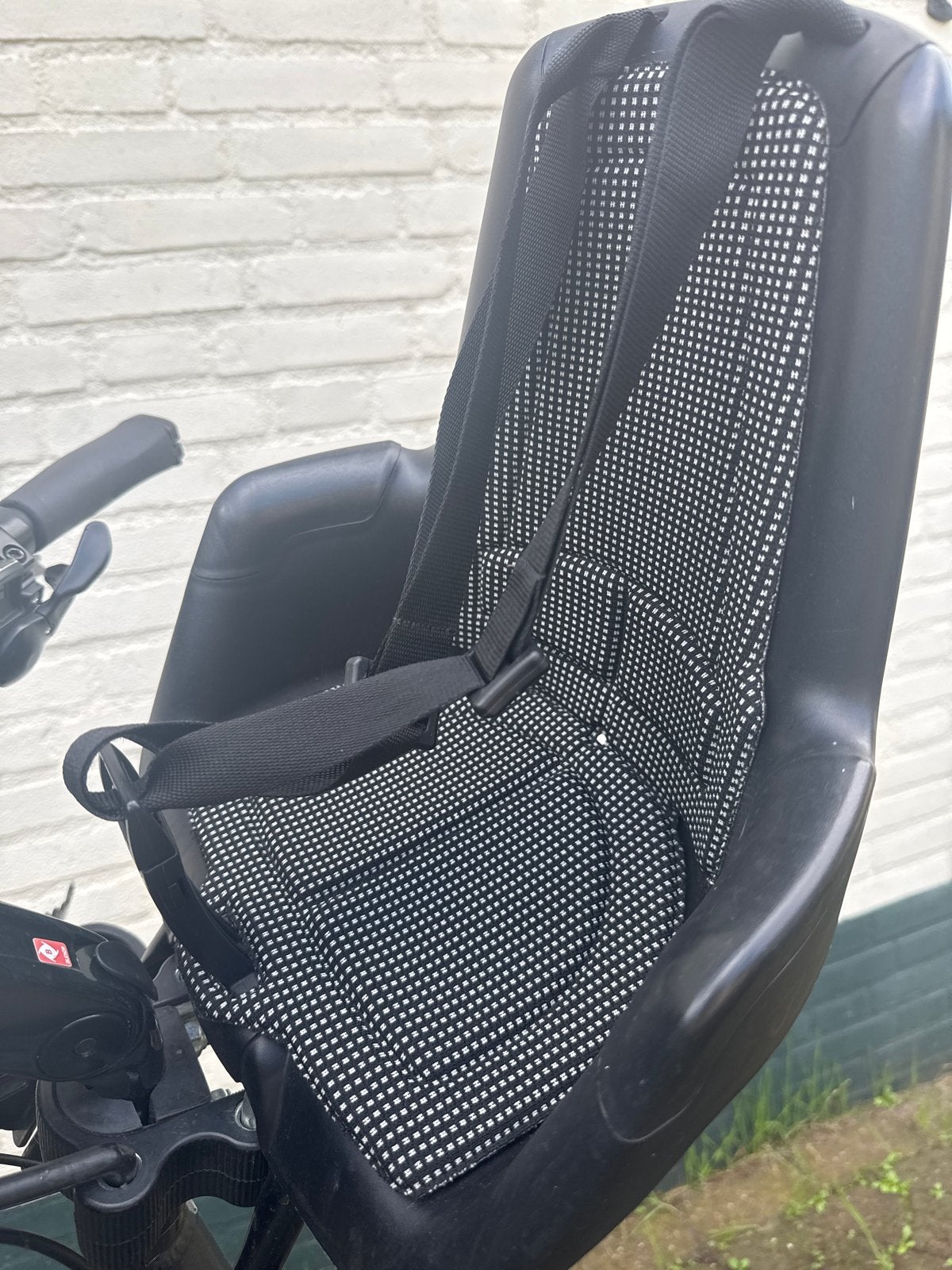 Bobike fietszitje voor met windscherm + achterzitje, Ophalen of Verzenden, Gebruikt, Voorzitje