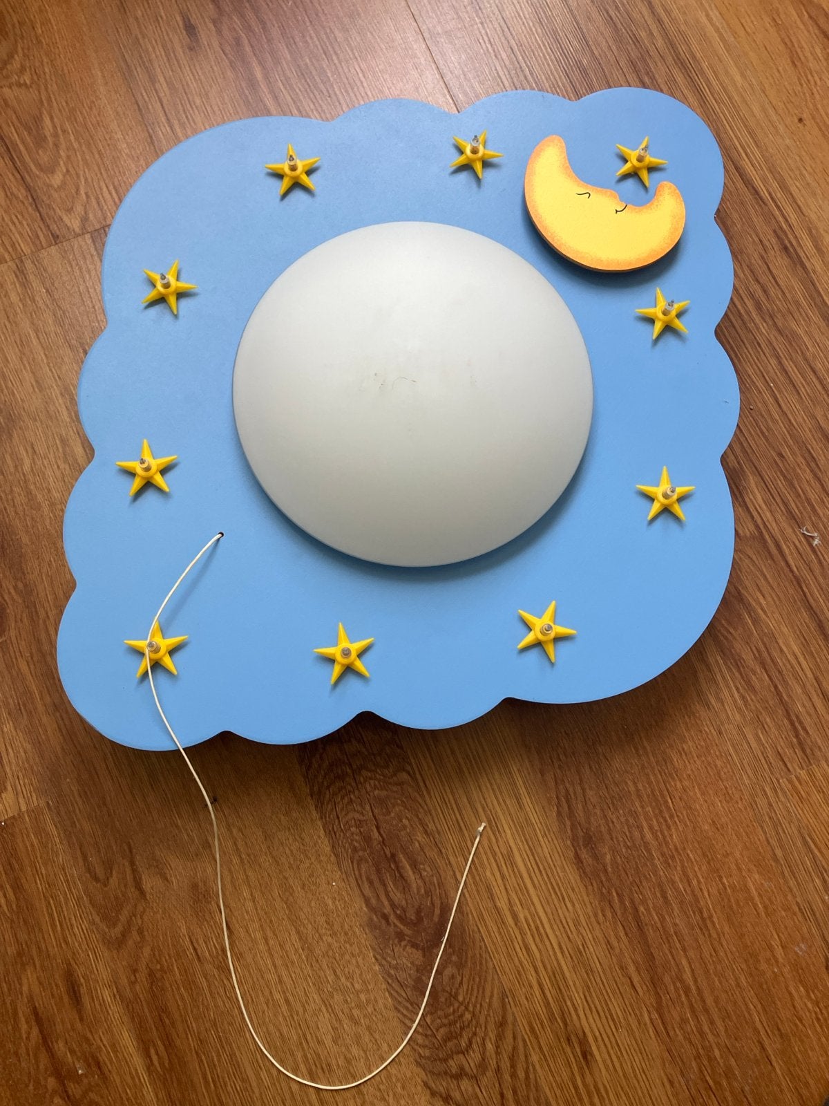 Steinhauer kinderlamp wolk met sterren en maan, Gebruikt, Overige merken, Ophalen of Verzenden, Lamp