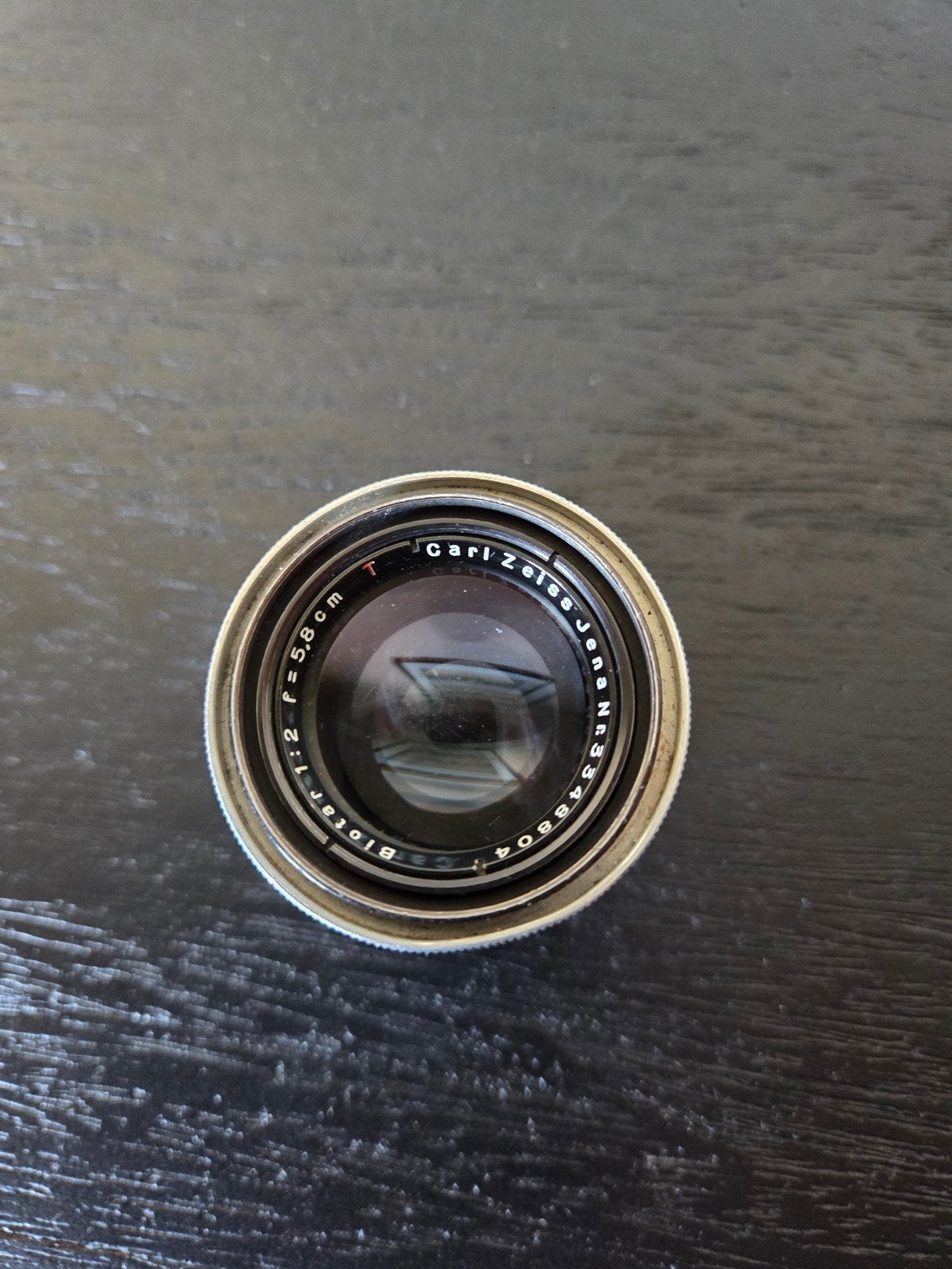 Carl Zeiss Biotar 58 mm. f/2 red T vroege versie.(zeldzaam), 58 mm, M42, Gebruikt, Ophalen of Verzenden