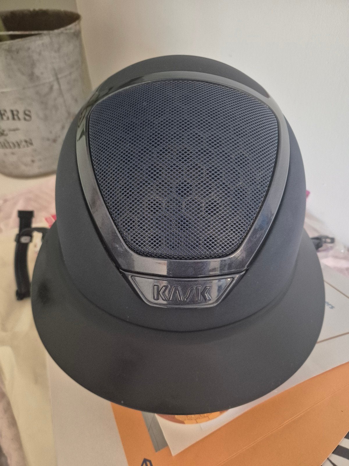 kask star lady met liner 58 en 59, Dieren en Toebehoren, Blauw, Dressuur, Ophalen of Verzenden, Zo goed als nieuw