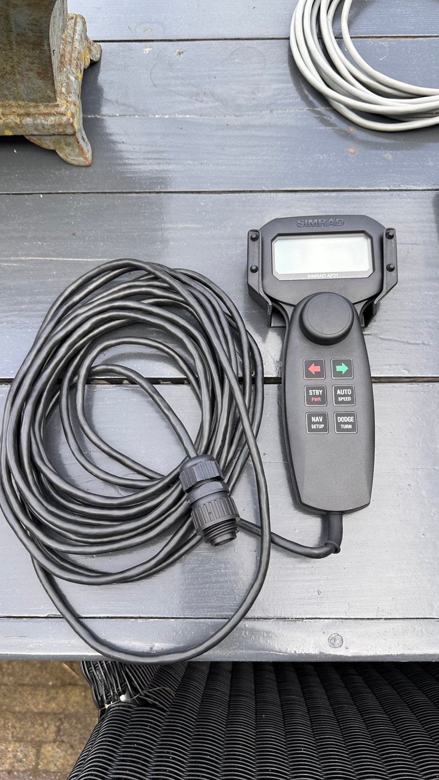 Simrad AP21 Handheld Autopilot afstandbedien, kabel, houder., Ophalen of Verzenden, Zo goed als nieuw