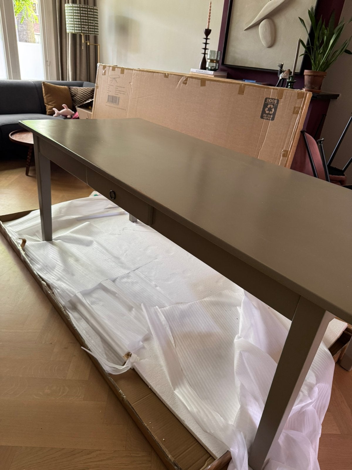 Eettafel 6 persoons, Huis en Inrichting, Ophalen, Eikenhout, 200 cm of meer, 50 tot 100 cm