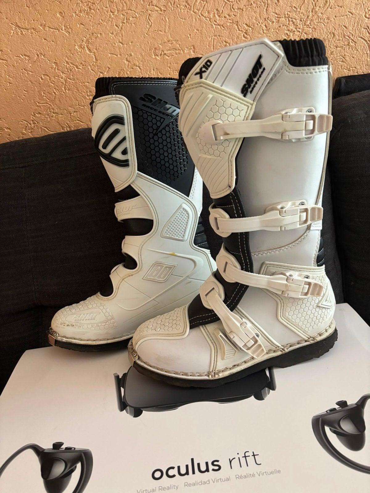 Shot X10 Motorlaarzen Maat 40 - Wit/Zwart, Ophalen of Verzenden, Gedragen, Wit, Boots