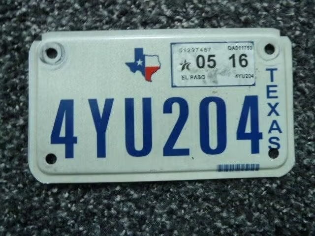 Motor licenseplate motor kentekenplaat Texas 2 USA, Verzamelen, Automerken, Motoren en Formule 1, Gebruikt, Auto's, Verzenden
