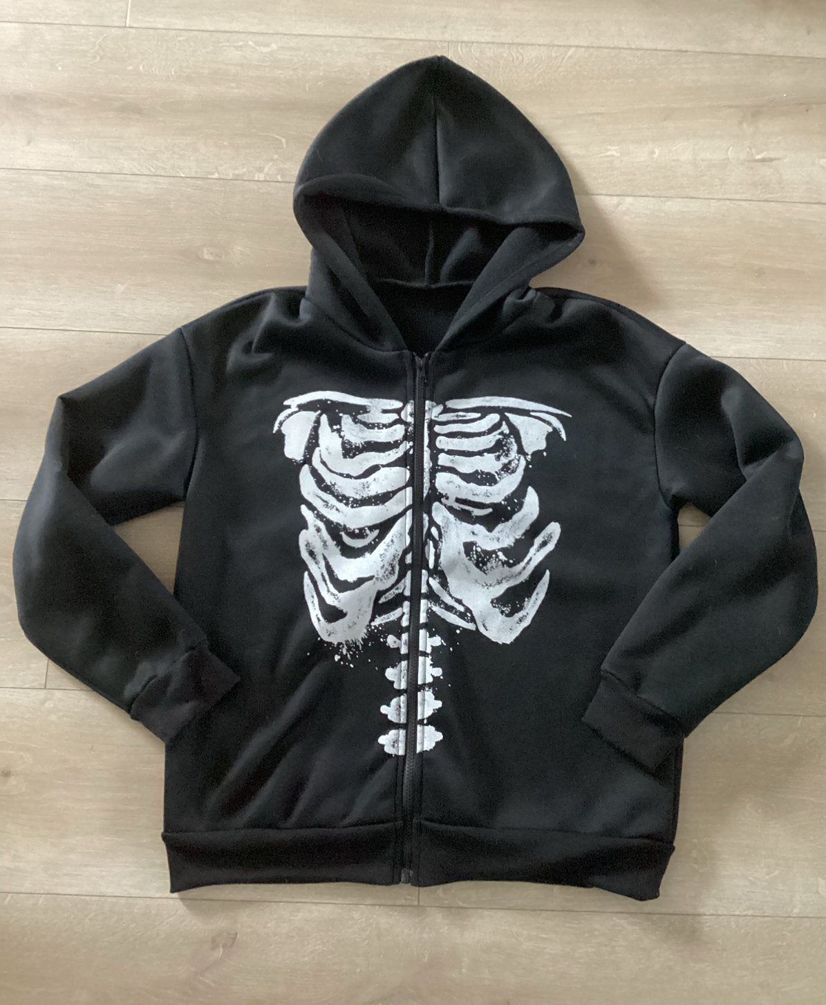 Vest zwart skelet maat M nieuwstaat, Kleding | Dames, Ophalen of Verzenden, Zo goed als nieuw, Maat 38/40 (M), Zwart