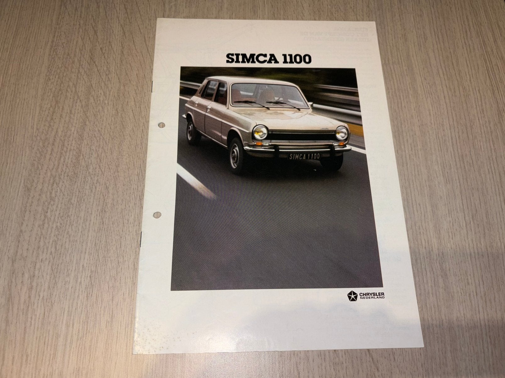 Folder Chryselr Simca 1100 1977, Ophalen of Verzenden, Gelezen