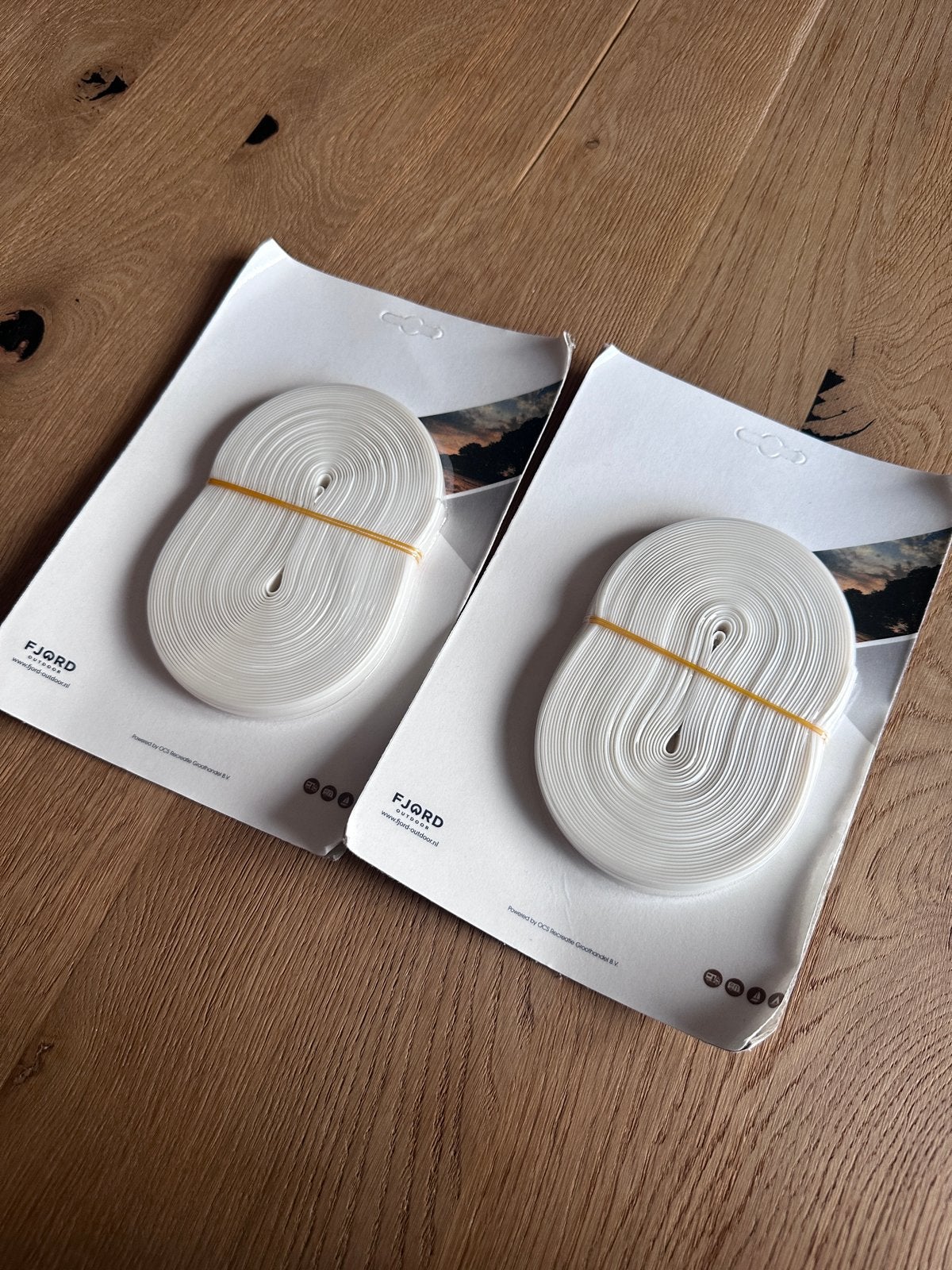 2x Nieuwe Fjord Inlegbies Wit 12mm 10 meter, Caravans en Kamperen, Kampeeraccessoires, Verzenden, Nieuw