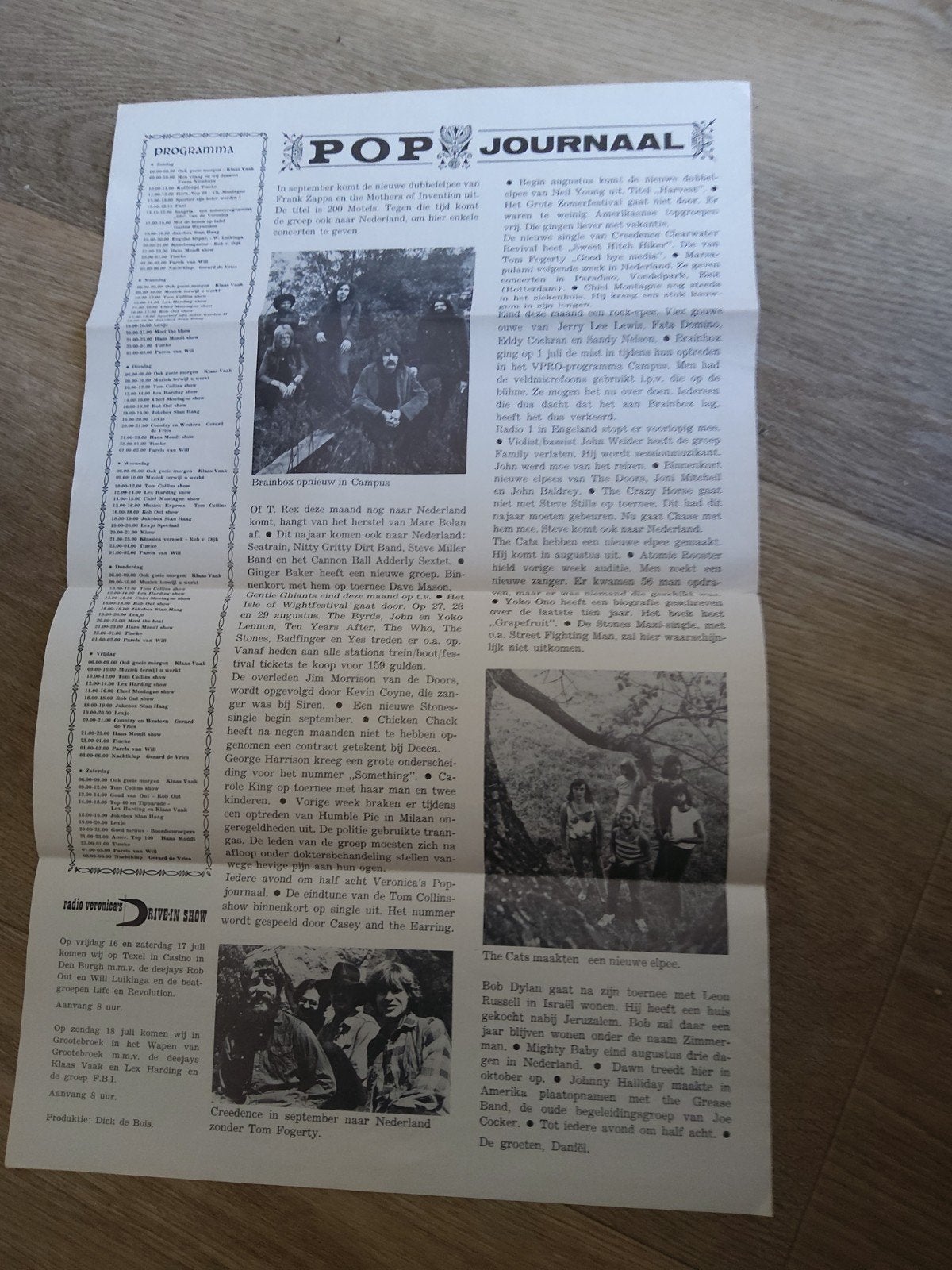 Creedence Clearwater Revival:  17 juli 1971, Verzamelen, Ophalen of Verzenden, Gebruikt, Boek, Tijdschrift of Artikel