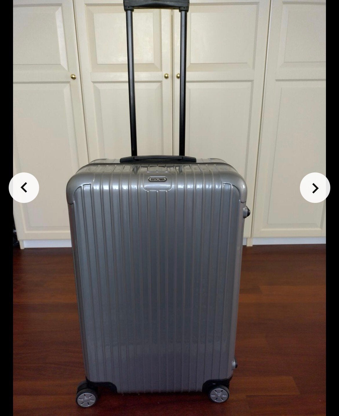 Rimowa Salsa Multiwheel 82L Silver Grey Pre-LVMH Check-In, Wieltjes, Overige materialen, Gebruikt, 45 tot 55 cm