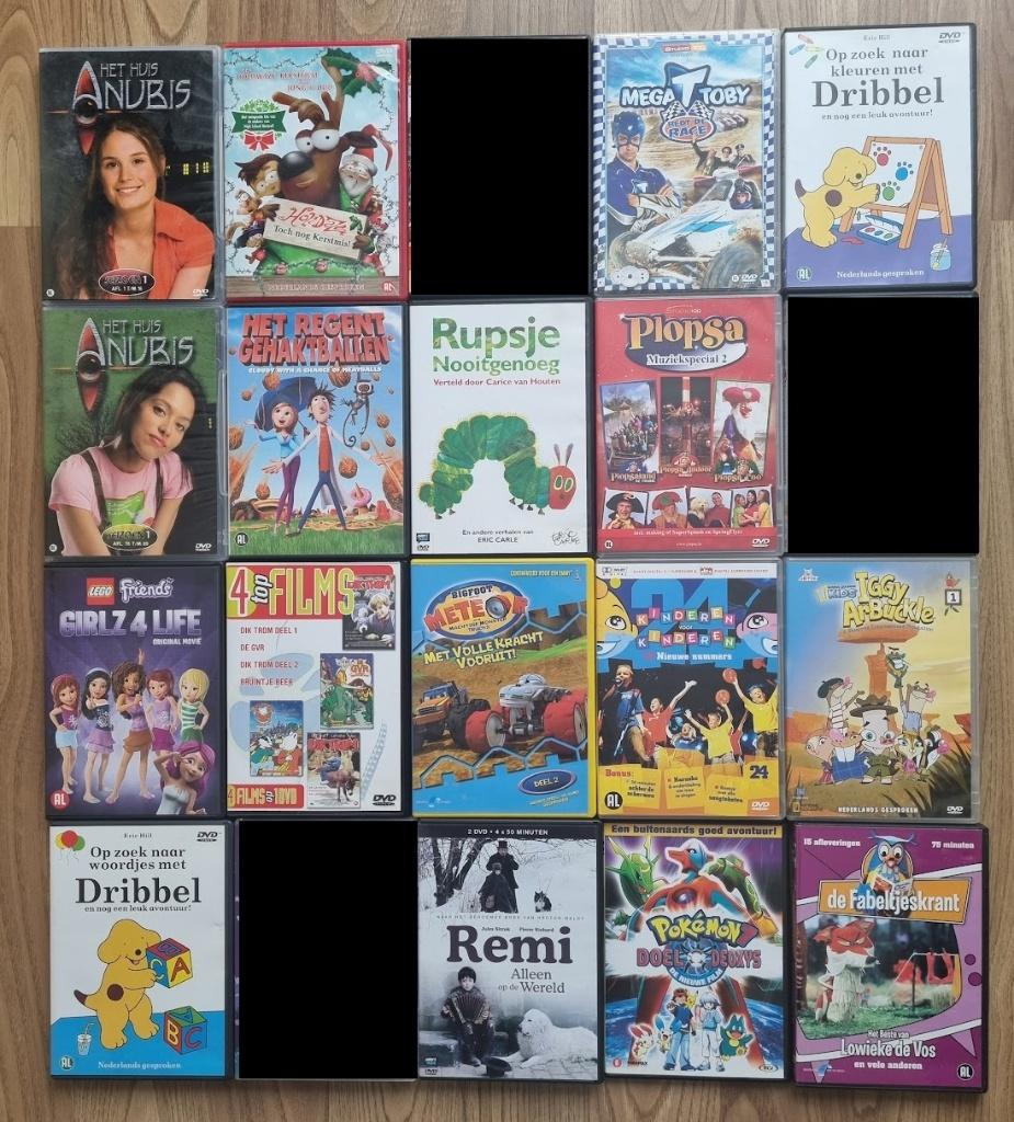 Partij van 61 DVD's voor kinderen, Avontuur, Verzenden, Alle leeftijden, Zo goed als nieuw