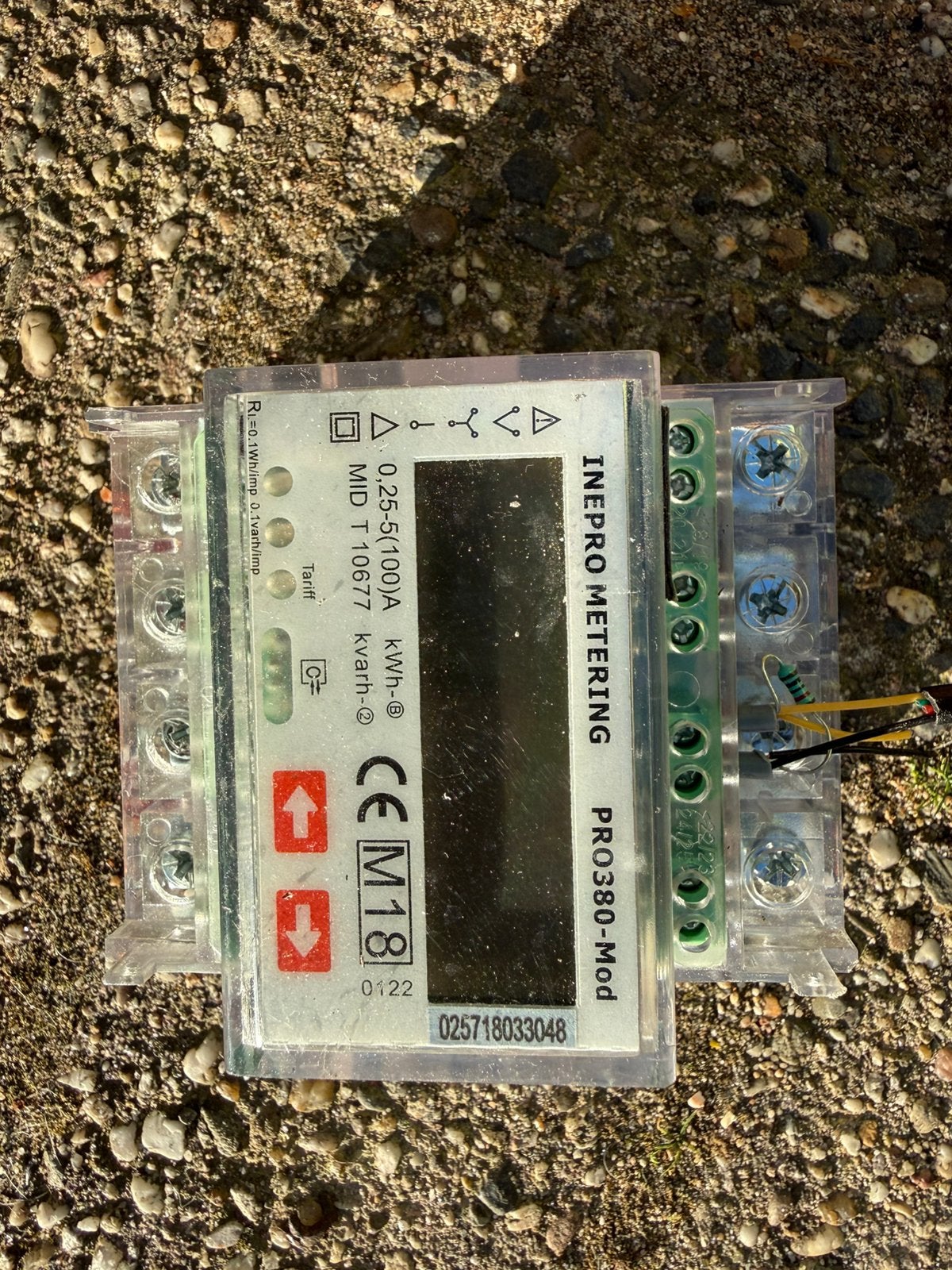 Kwh meter voor in de groepenkast of oplaadpaal. 3 fase  380., Ophalen of Verzenden, Gebruikt, Overige typen