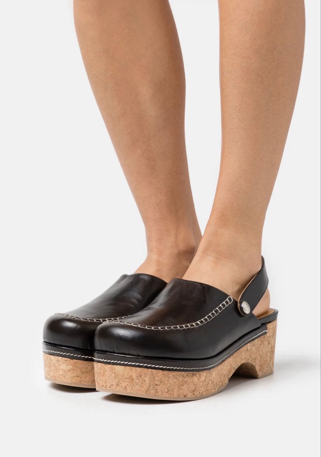 Rejina Pyo Maya Clog Crinkle Leather Forest. Maat 42, Zwart, Overige typen, Nieuw, Ophalen of Verzenden