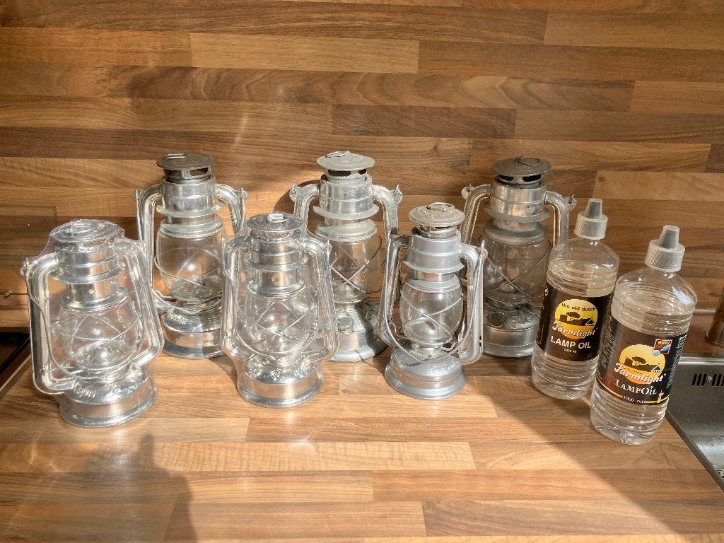 Olielampen, gehele set, Ophalen