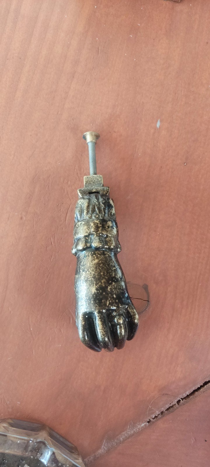 Deurklopper messing vintage antiek, Antiek en Kunst, Ophalen of Verzenden