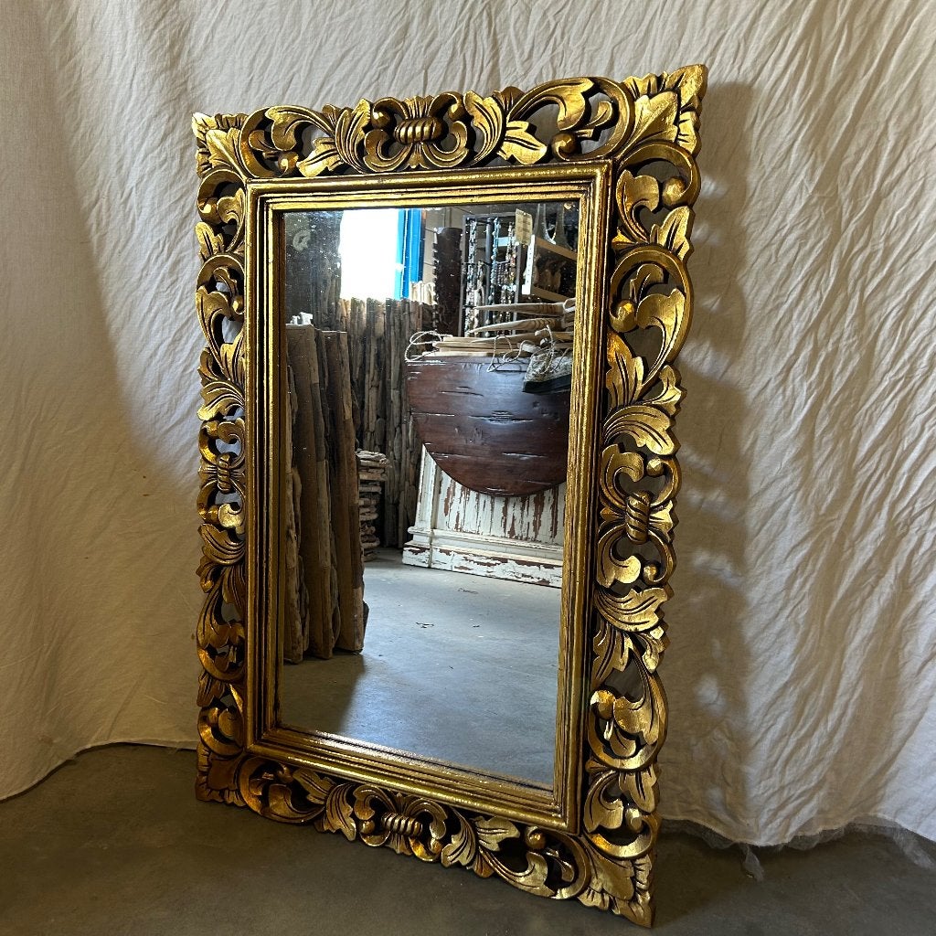 Barok Spiegel – houten lijst goud - 100 x 70 cm- TTM Wonen, Huis en Inrichting, TTM Wonen, Meubels – (Perzische) Tapijten en Woonaccessoires