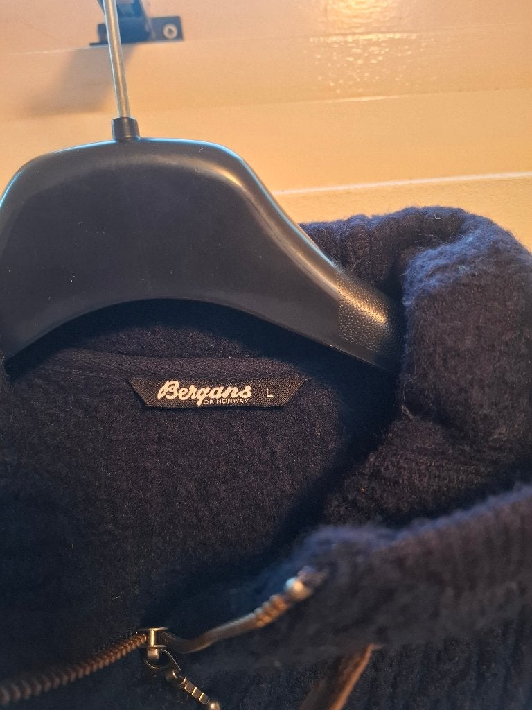 Prachtig wollen vest/ jas Bergans, Blauw, Maat 42/44 (L), Ophalen of Verzenden, Zo goed als nieuw