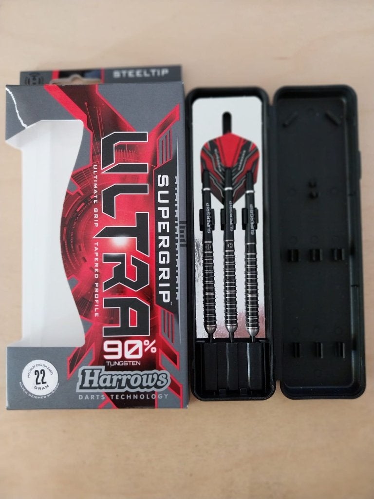 Harrows Supergrip Ultra darts, 22 gram, 90%, Ophalen of Verzenden, Gebruikt, Pijlen