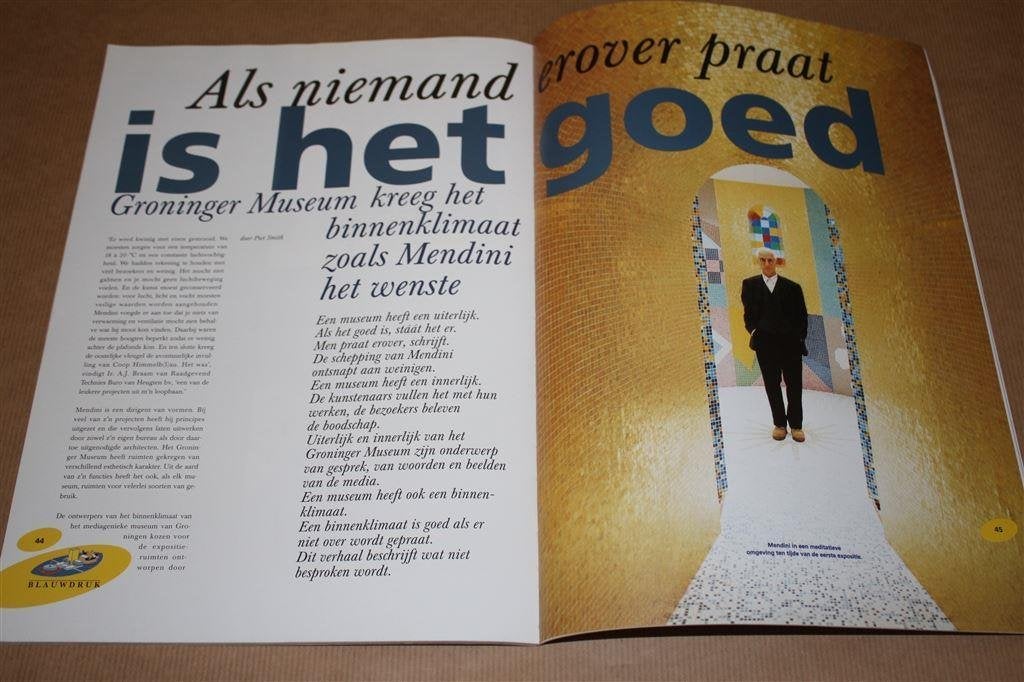 Blauwdruk 95/3. Een speciale editie. Groninger Museum., Ophalen of Verzenden, Gelezen