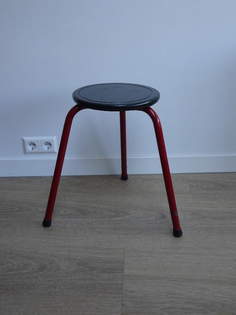 Vintage kruk stijl Jean Prouvé, Ophalen, Gebruikt, Hout