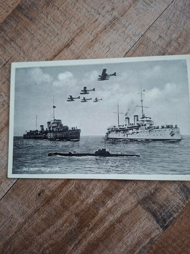 Den Helder marine, Verzamelen, Ophalen of Verzenden, 1920 tot 1940, Gelopen, Noord-Holland