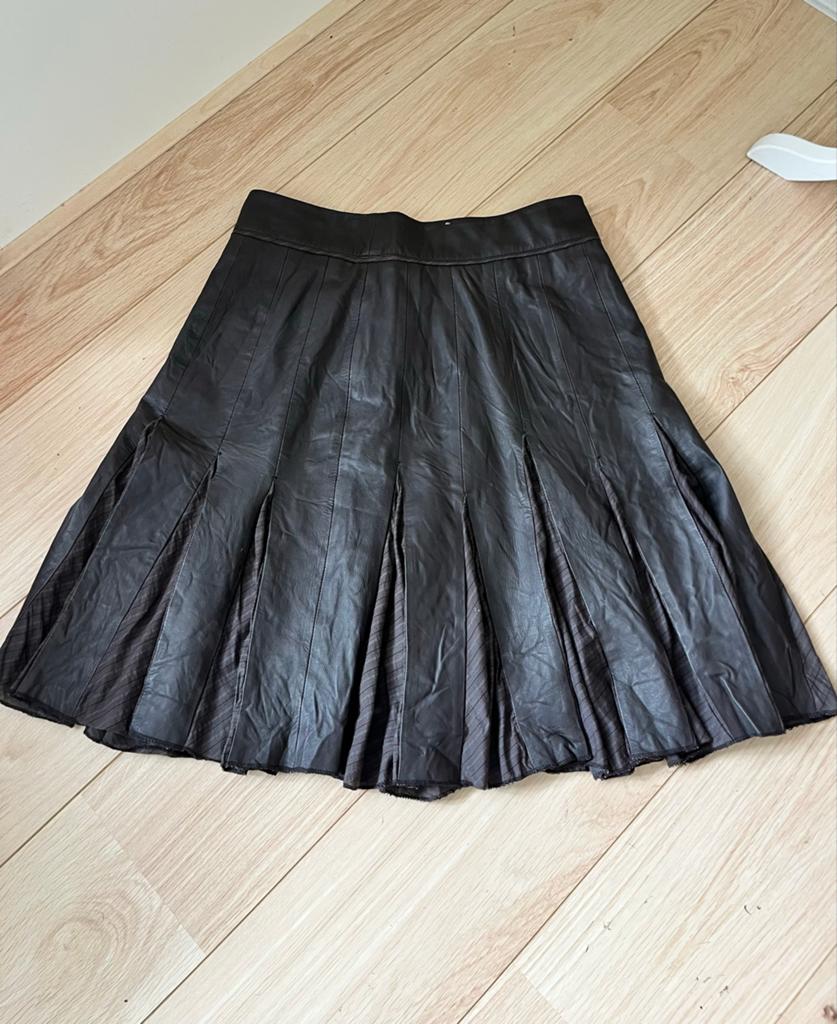 ARMA Leren Rok Bruin 38 M / broek siede cognac beige, Kleding | Dames, Rokken, Maat 38/40 (M), Bruin, Ophalen of Verzenden, Zo goed als nieuw