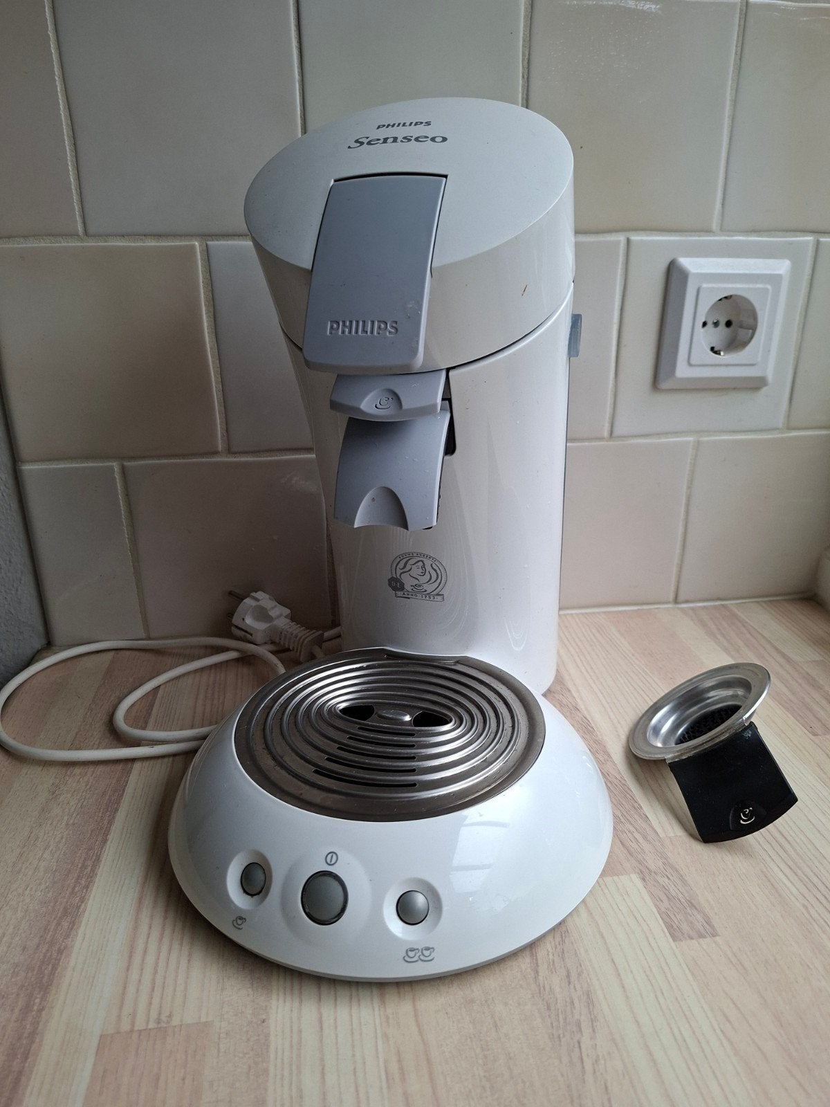 Senseo koffiezetapparaat met 1- en 2-kops padhouders, Ophalen, Koffiepads en cups, Gebruikt, Koffiemachine