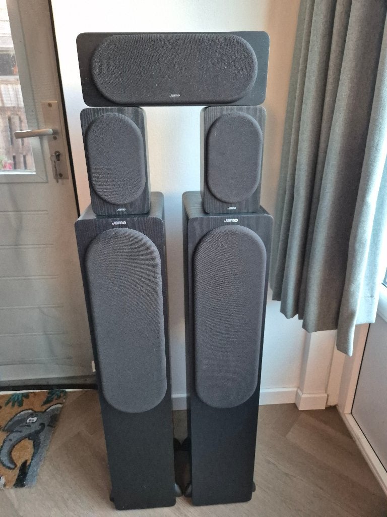 Jamo S426 HCS 3 Design Surround Speakerset 'Black Ash', Ophalen, Gebruikt, 60 tot 120 watt, Surroundset