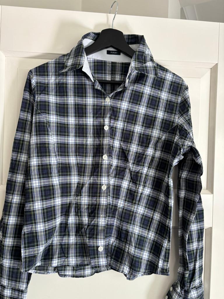 Purdey damesblouse, Ophalen of Verzenden, Zo goed als nieuw, Maat 38/40 (M), Blauw