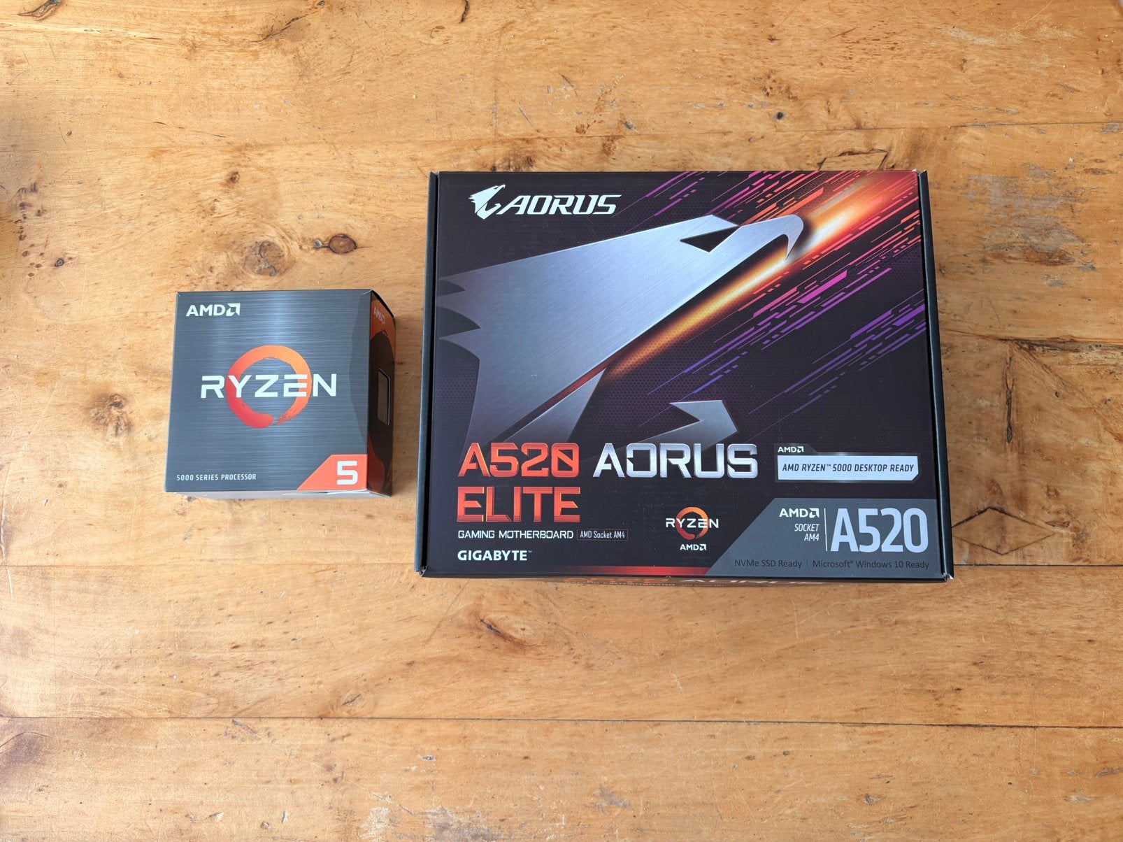 A520 AORUS Elite + AMD Ryzen 5 5600X, Computers en Software, Ophalen of Verzenden, Zo goed als nieuw, AMD, DDR4