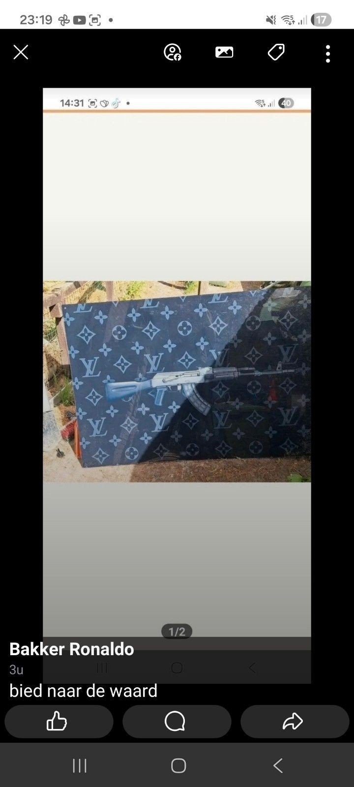 ak-47 plaat tekoop, Ophalen of Verzenden, Landmacht, Nederland