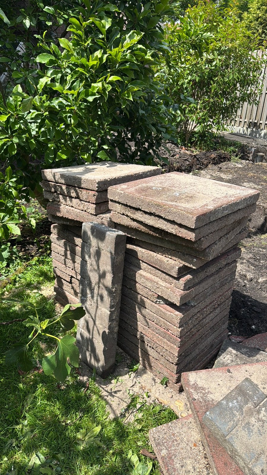 terrastegel gratis, Ophalen, Gebruikt, Beton, Terrastegels